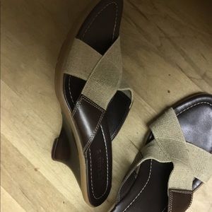 Vertan made in Italy leather slip on wedge 8M